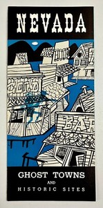 1960s Nevada Ghost Towns Historic Sites Vintage Old West Saloons Travel Brochure