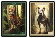 Cat And Dog Tokens Givememana Tokens Series 2 Magic the Gathering MTG