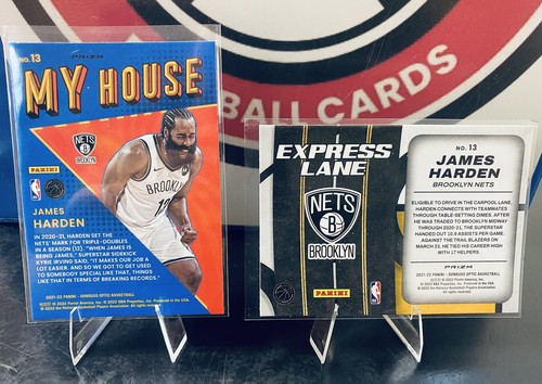 2021-22 James Harden Panini Prizm Express Lane & My House card (2) Near Mint - Picture 2 of 2