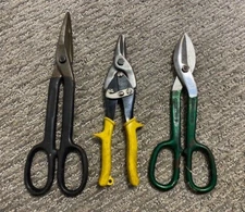 Lot of 3 VTG Tin Snips Craftsman Bluepoint & Unbranded Straight Sheet Metal