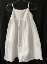 Us Angels Dress Girls 12 Taffeta White Fit Flare Flower Girl Bridal Wedding