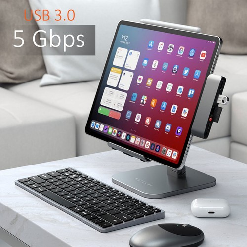 Hub para iPad USB C a HDMI, USB, USB-C 60W, Tarjetas, Toma Jack Satechi Gris - Photo 4/6