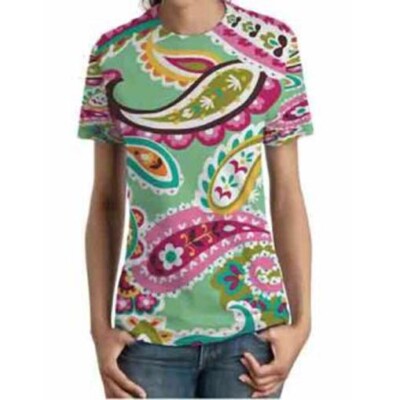 New Women's T-Shirt Paisley Art Design Tshirt Polyester Fullprint SKU-2440002