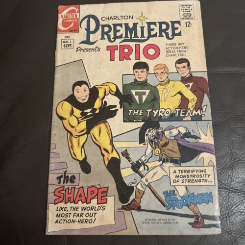 Charlton Comic Premiere #1 (1967) Presents Trio Tryo Team, The Shape Spookman - Picture 1 of 3
