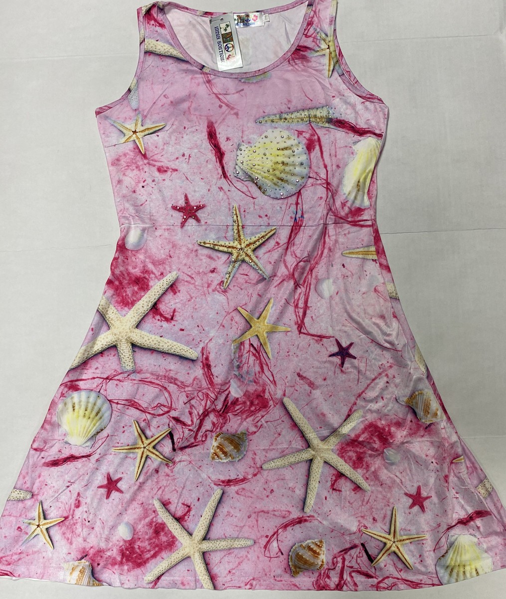strapless open back dress Nana Jacqueline Pink & purple & Blue& White & Black & Green Starfish S –  Hadlyn main image 0