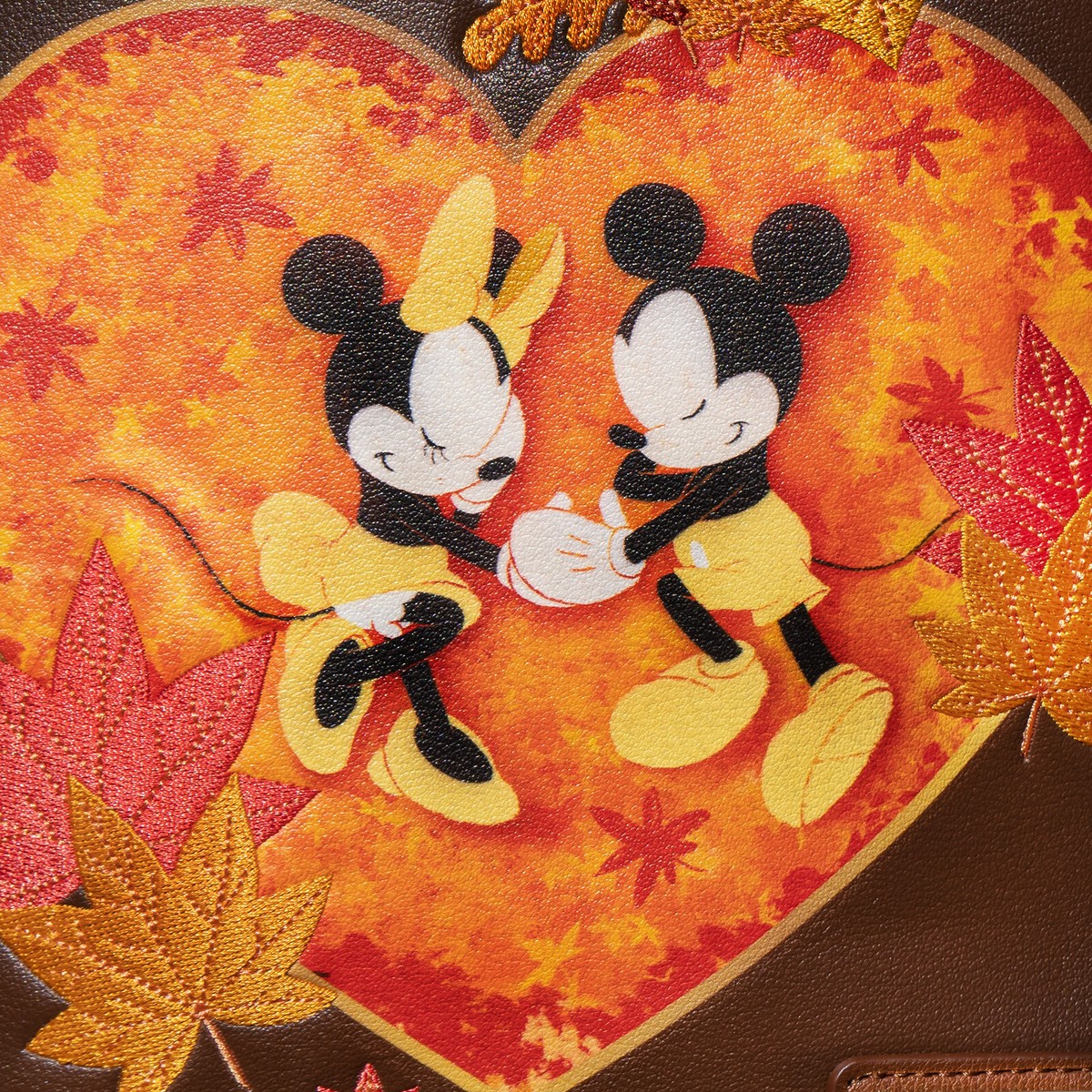 Loungefly Autumn Minnie & Mickey very rare fall leaves brown leaves backpack Disney Loungefly Mickey & Minnie Autumn Fall | Mercari main image 3