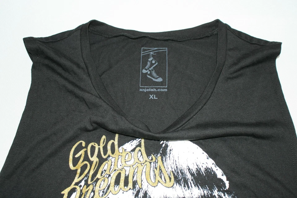 Camiseta sin mangas Anjelah Johnson gráfica chapada en oro Dreams para mujer mediana Foto 3 de 3