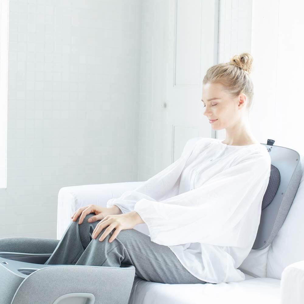 Masajeador otomano de pies + pantorrilla + REI | Terapia de calefacción (caja abierta)