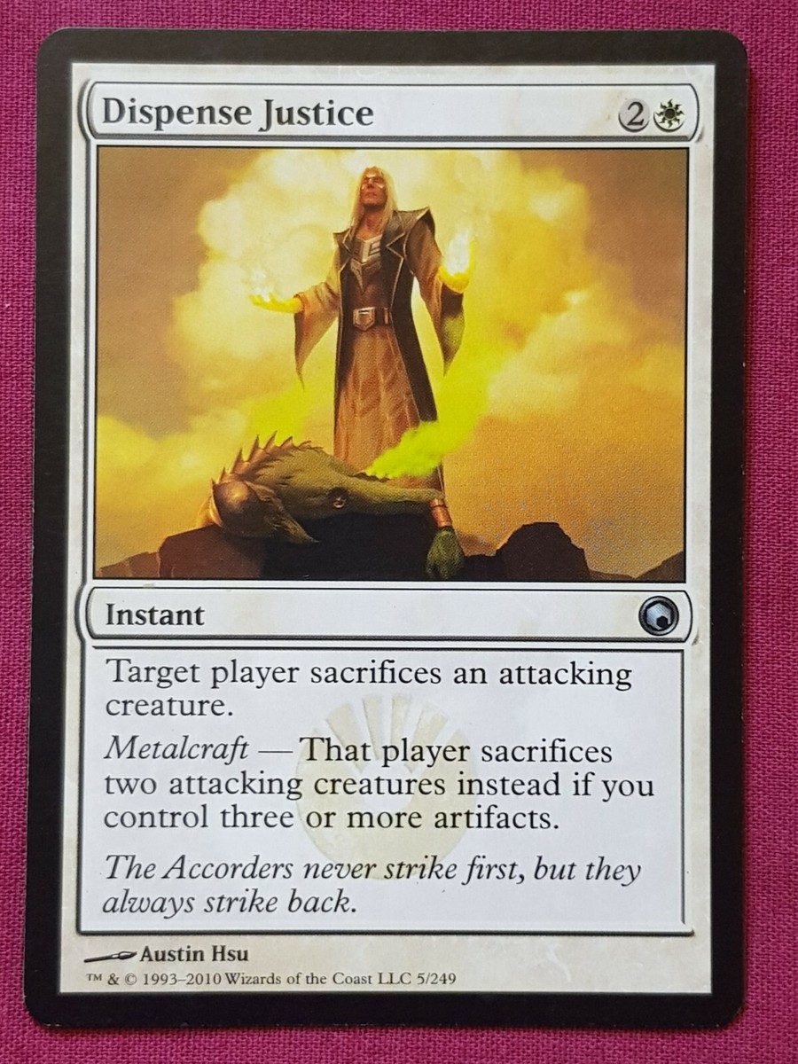 Magic The Gathering SCARS OF MIRRODIN DISPENSE JUSTICE white card MTG | eBay