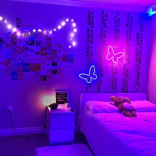 Pink Butterfly String Lights - Aesthetic Decor