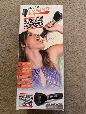 aduro u sing retro wireless karaoke mic and speaker