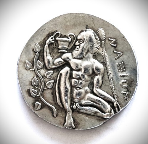 Moneda Rara Dioniso Naxos Coleccionable Moneda Tetradracma - Sicilia, Gran Grecia, - Imagen 6 de 10