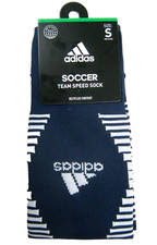 Adidas Soccer Team Speed Over the Calf Socks Navy Blue White For Shoe 13C-4Y