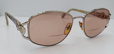 Vintage Genny 615 Silver Gold Oval Metal Sunglasses Italy FRAMES ONLY