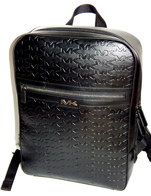 Michael Kors Black Leather Unisex Backpack Michael Kors Womens Medium Zip Pocket Backpack Black  main image 2