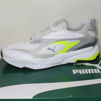 PUMA RS-Fast Neon White Grey Neon Yellow Sneakers 382520-01 Mens Size 12 NIB
