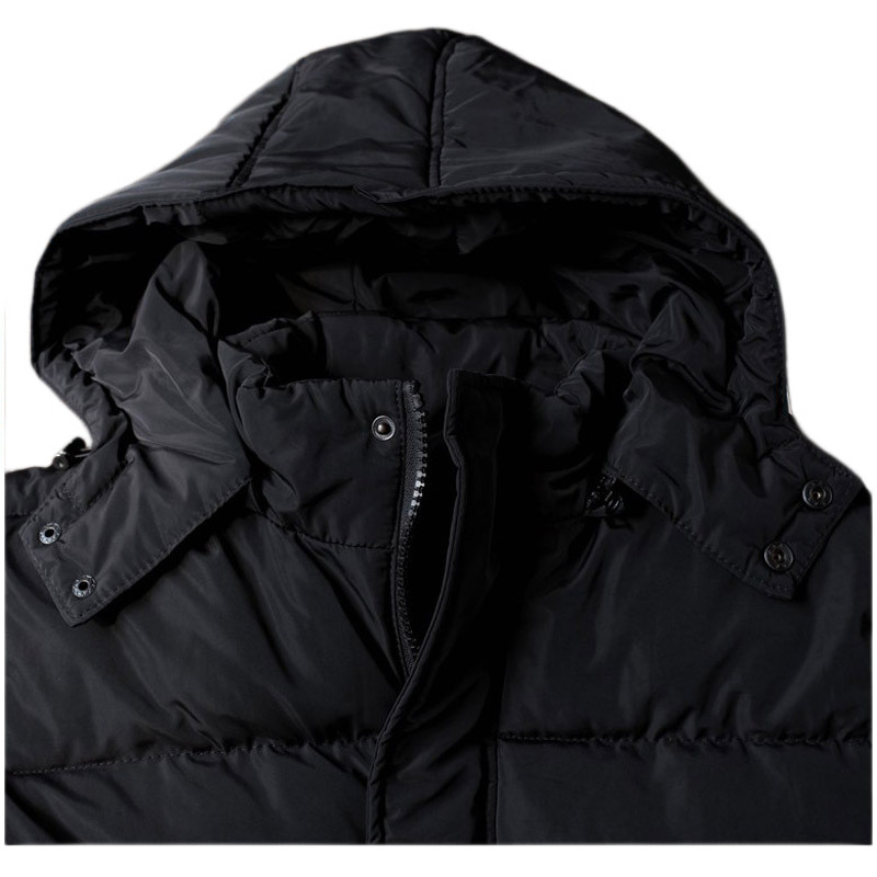 Winter Men Hooded Padded Puffer Warm Knee Length Cotton Jacket Long Parka Coat image 5