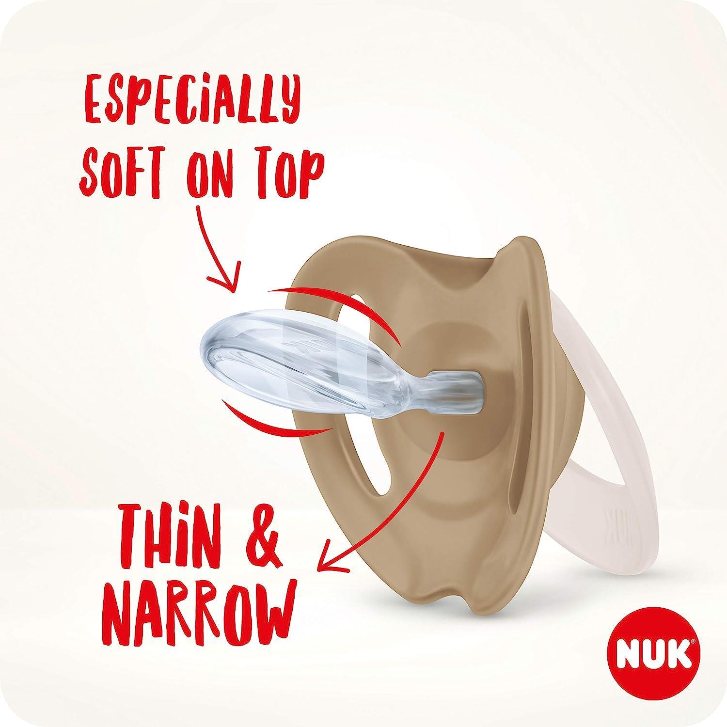 NUK Genius 06 Months Baby Silicone Dummies Pink (Pack of 2) for sale