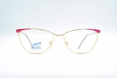 Vintage Safilo 470 Kinderbrille Gold oval Brille Brillengestell eyeglasses NOS
