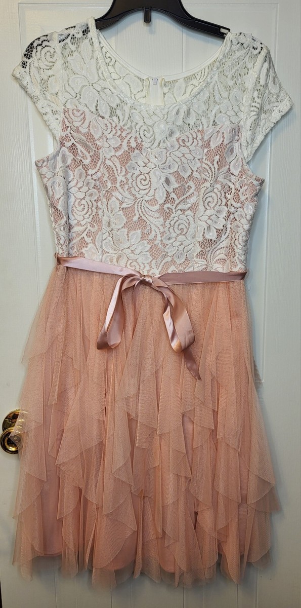 rare editions dress pink Rare Editions Girls' 2T-6X Square Neck Printed Dress - Pink
