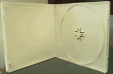 100 NEW WHITE SINGLE POLY CD/DVD CASES W/SLEEVE PSC13