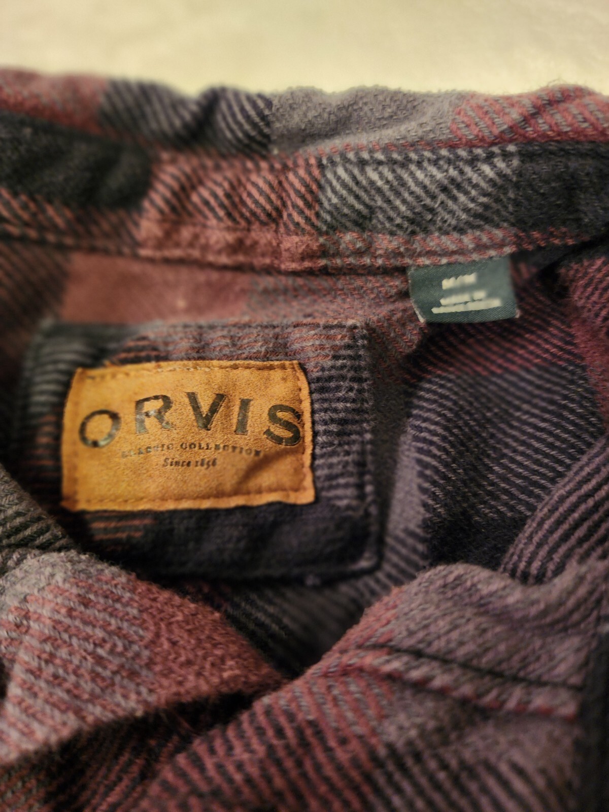 Orvis Medium Plaid Button Up Multi Colored Shirt … - image 7
