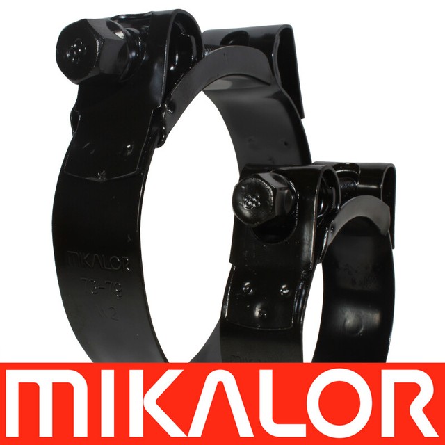 Mikalor W2 Hose Clamps Black Stainless Steel Supra Clips Heavy Duty