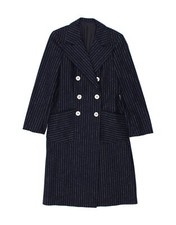Your Sixth Sense Womens Double Breasted Coat Uk 6 Xs Navy Blue Pinstripe Bq52