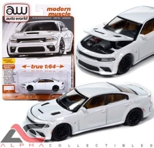 AUTOWORLD AWSP172A 1:64 2021 DODGE CHARGER SRT HELLCAT REDEYE (WHITE KNUCKLE)