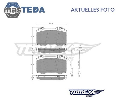 TX 12-811 SATZ BREMSBELÄGE BREMSKLÖTZE VORNE TOMEX BRAKES NEU OE QUALITÄT