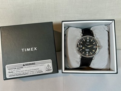 New Timex TW2V44000 Men's 40mm Standard Quartz Watch 50m Black Strap w/ Box