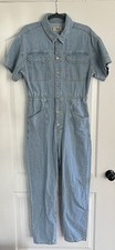 Free People x We The Free Marci Denim Jumpsuit in Clear Skies, Size Medium