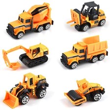 Small Construction Toys, 6Pcs Construction Vehicles Trucks Kids Birthday Gift...