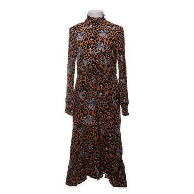 EsQualo, Maxikleid, Größe: 36, Orange/Schwarz/Mehrfarbig, Leopard, Damen #qdP