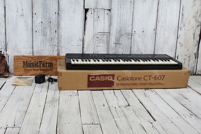 Casiotone CT-607 スタンド、譜面台、アダプター付 Casio Casiotone CT-607 Keyboard with Power Supply Manual and