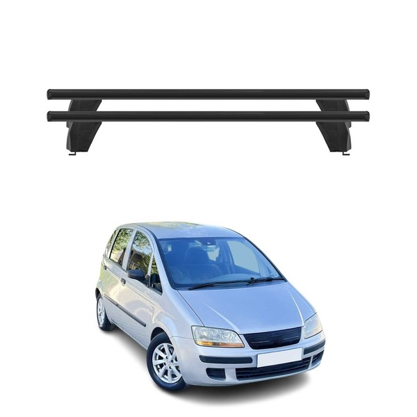 Menabo DachträGer GrundtäGer FüR Fiat Idea 2003-2012 75Kg Alu Schwarz 2 Tlg-image