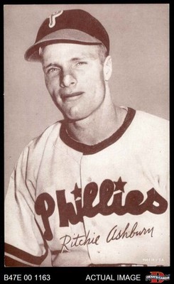 1947 Exhibits Richie Ashburn  Ritchie Phillies COMMON VARIATION HOF 4 - VG/EX