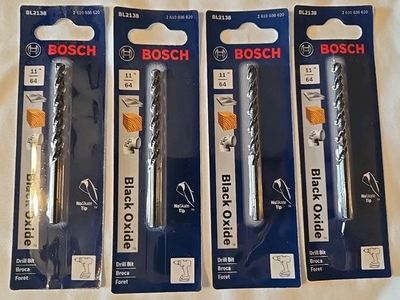 #ad Lot of 4 Bosch 11 64quot; Black Oxide Drill Bits # BL2138 Robert Bosch Tool Corp $5.99