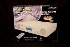 Jensen JCR-280 Under Cabinet Kitchen Radio CD Player AM FM New Vintage