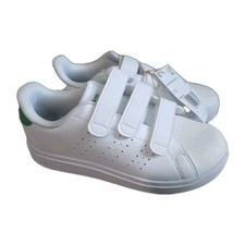 Adidas Kids White Unisex Size 2 Advantage Base Ie9019 Tennis Court Shoes New