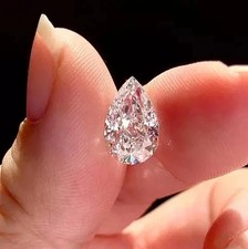 6Ct Pear Cut  Lab Grown CVD Diamond D Color V...