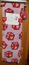 Valentine's Pink Howdy Dice Hearts 50x70 Soft Plush Feather Yarn Throw Blanket