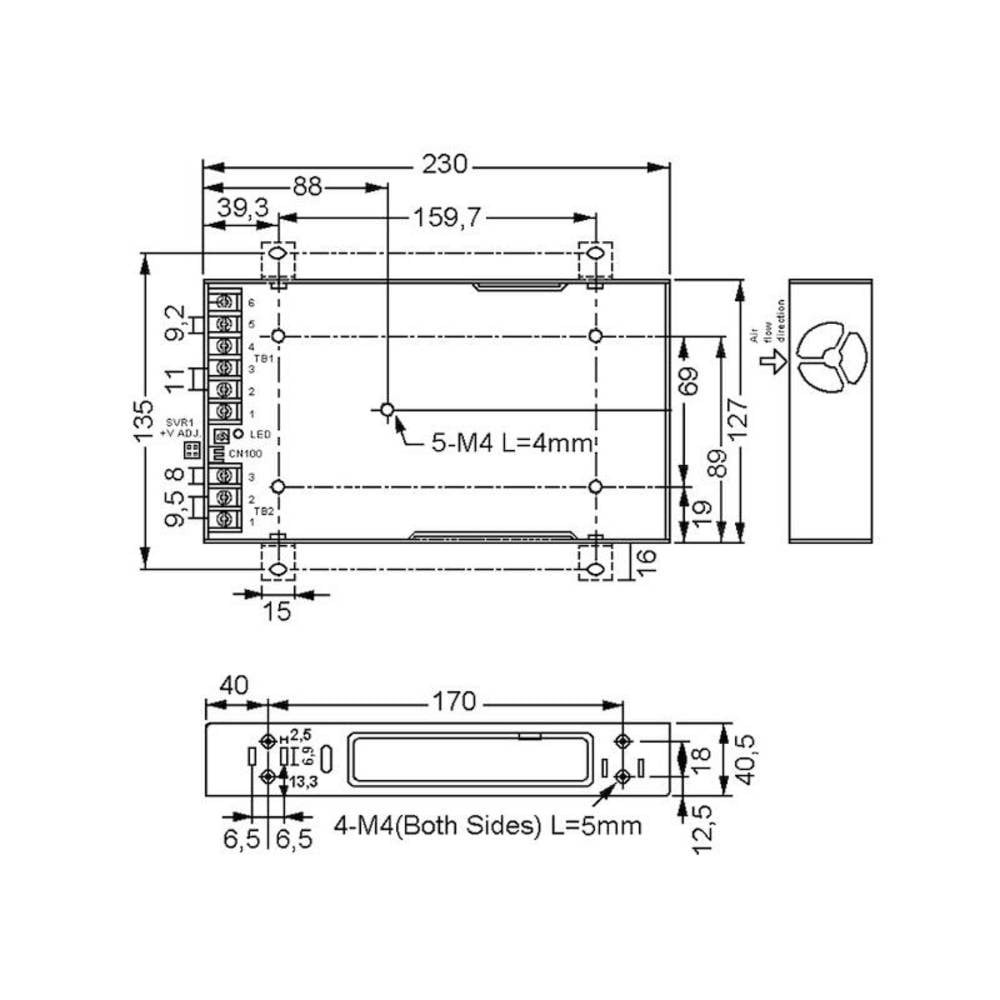 Convertisseur AC-DC Mean Well RSP-500-48 châssis aluminium Premium - 2