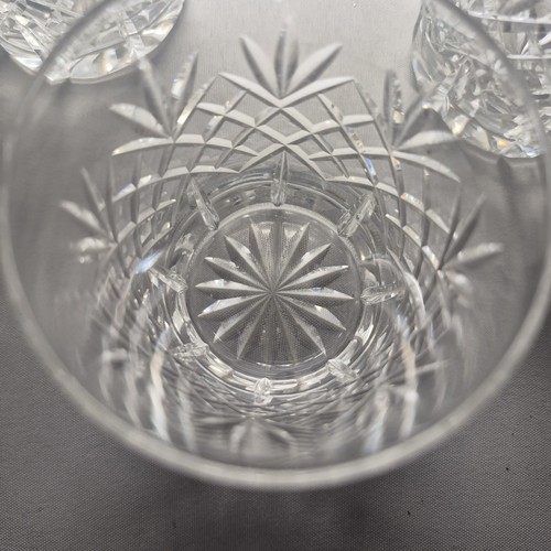 4x Richardson Crystal Whisky Tumblers 150ml 8.5cm 3¼ Height Signed Cut Patterns - Picture 6 of 10