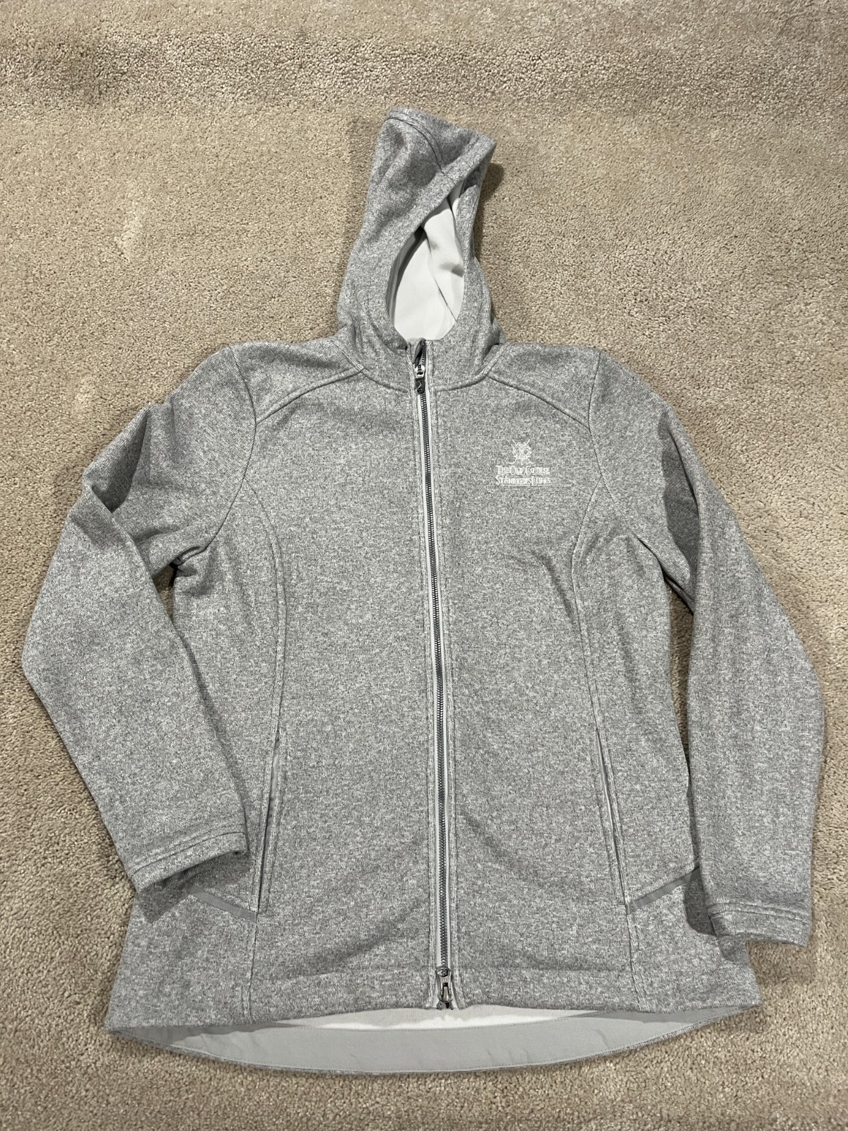 Zero Restriction Jacket Womens Large Old Course St Andrews Gray Full Zip Hoodie