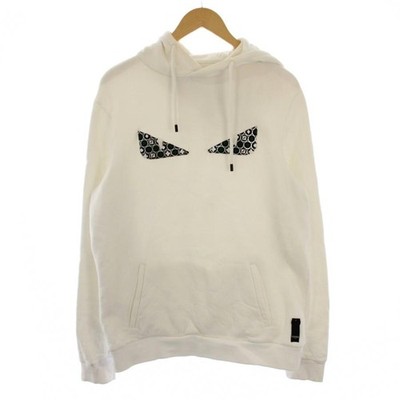 Fendi Trump Motif Bugs Eye Monster Pullover Hoodie XL White Men | eBay