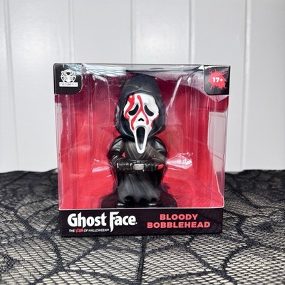 NEW Culturefly Black Ghost Face Halloween Bobblehead
