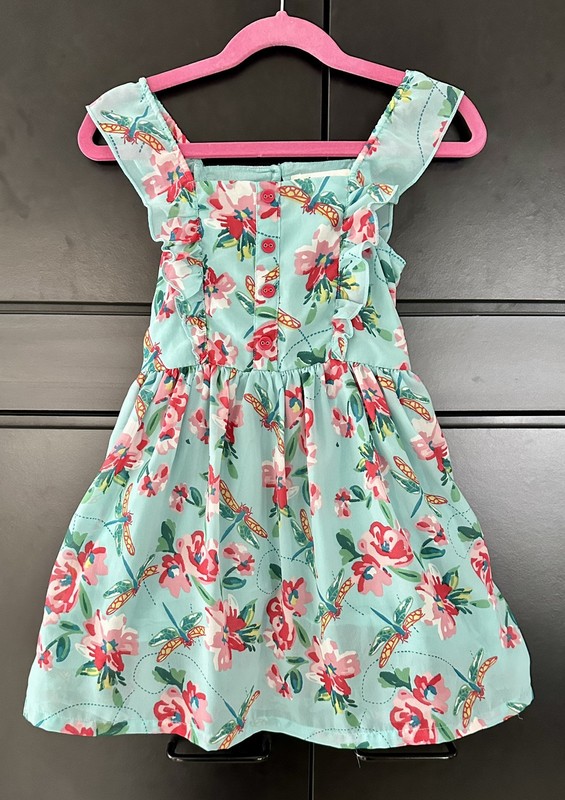 Girls Dress Size 4 Beebag Colorful EUC Lined