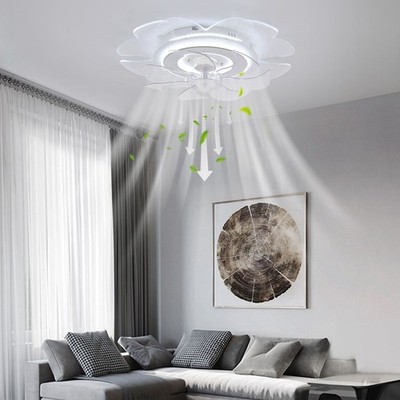 18.5'' Ceiling Fan Light Flush Mount LED Ceiling Light kit w/ Remote APP Control