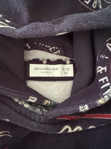 Boys Abercrombie And Fitch Logo Sweatshirt Blue Size 11/12 - Picture 4 of 5
